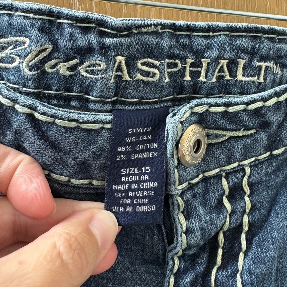 Bold Stitch Blue Asphalt Jeans - Picture 5 of 6
